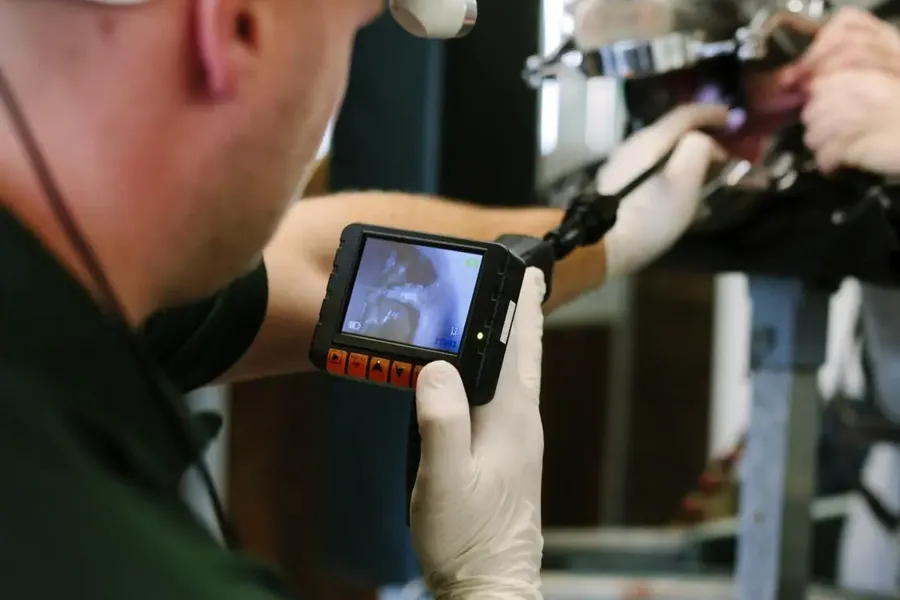 inspecting with camera